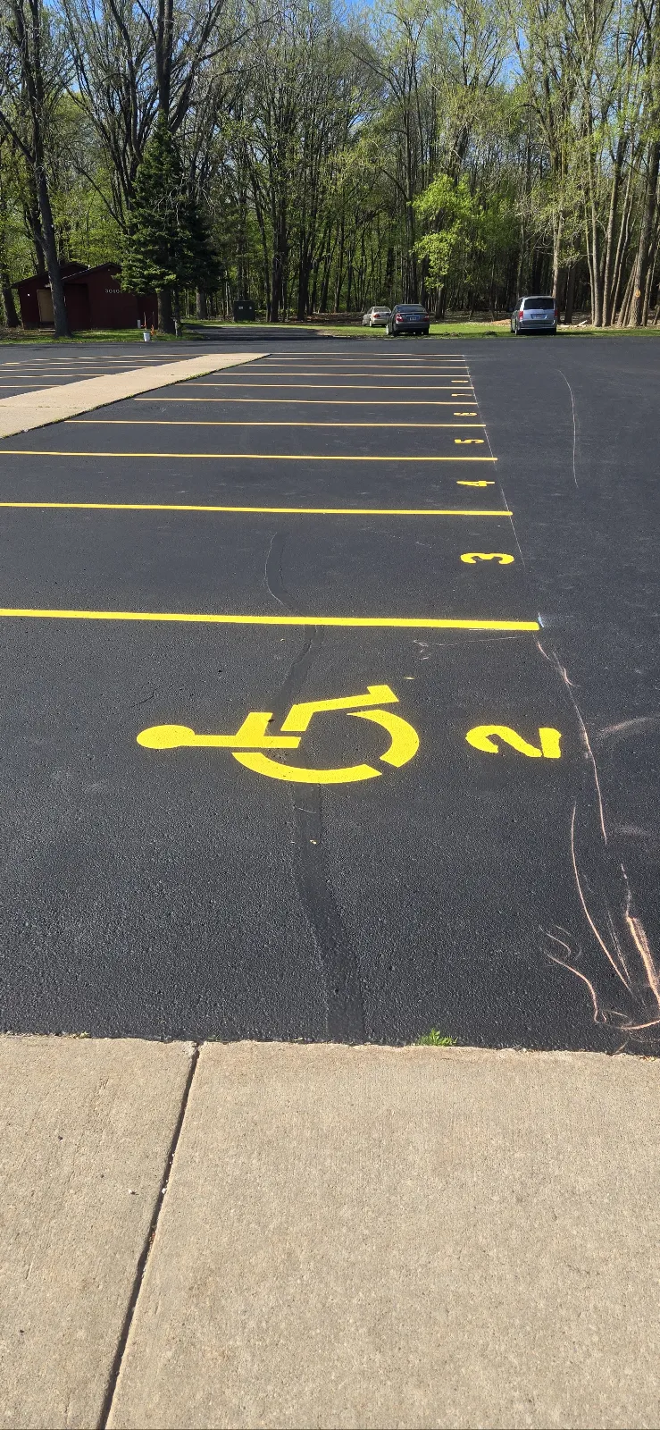 Experienced parking lot striping team providing professional asphalt maintenance in Wisconsin